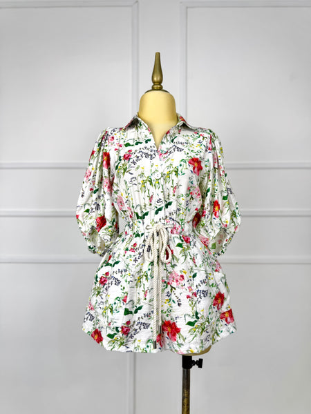 Jumper blanco con flores