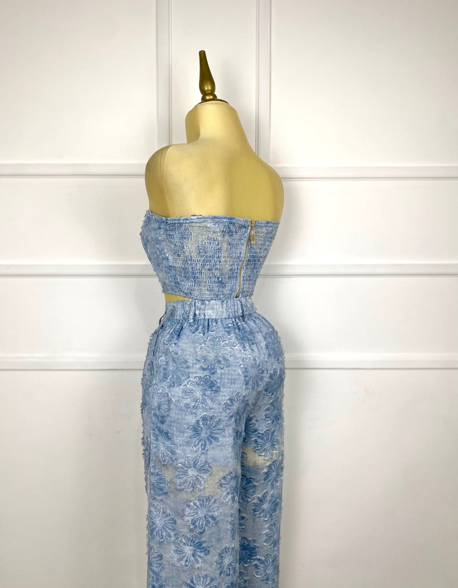 Set azul con textura (3 piezas)