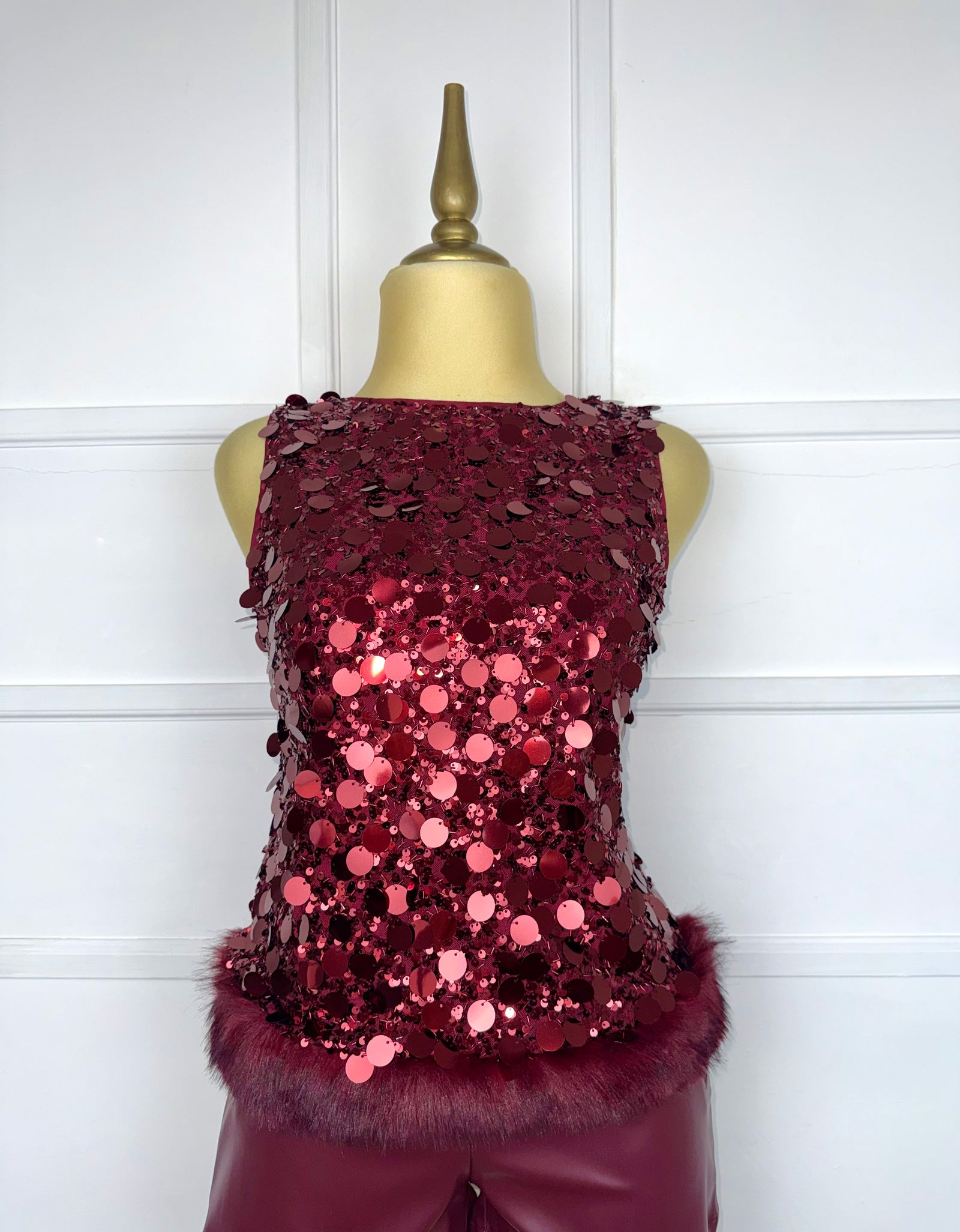 Blusa lentejuelas con peluche (2 colores)