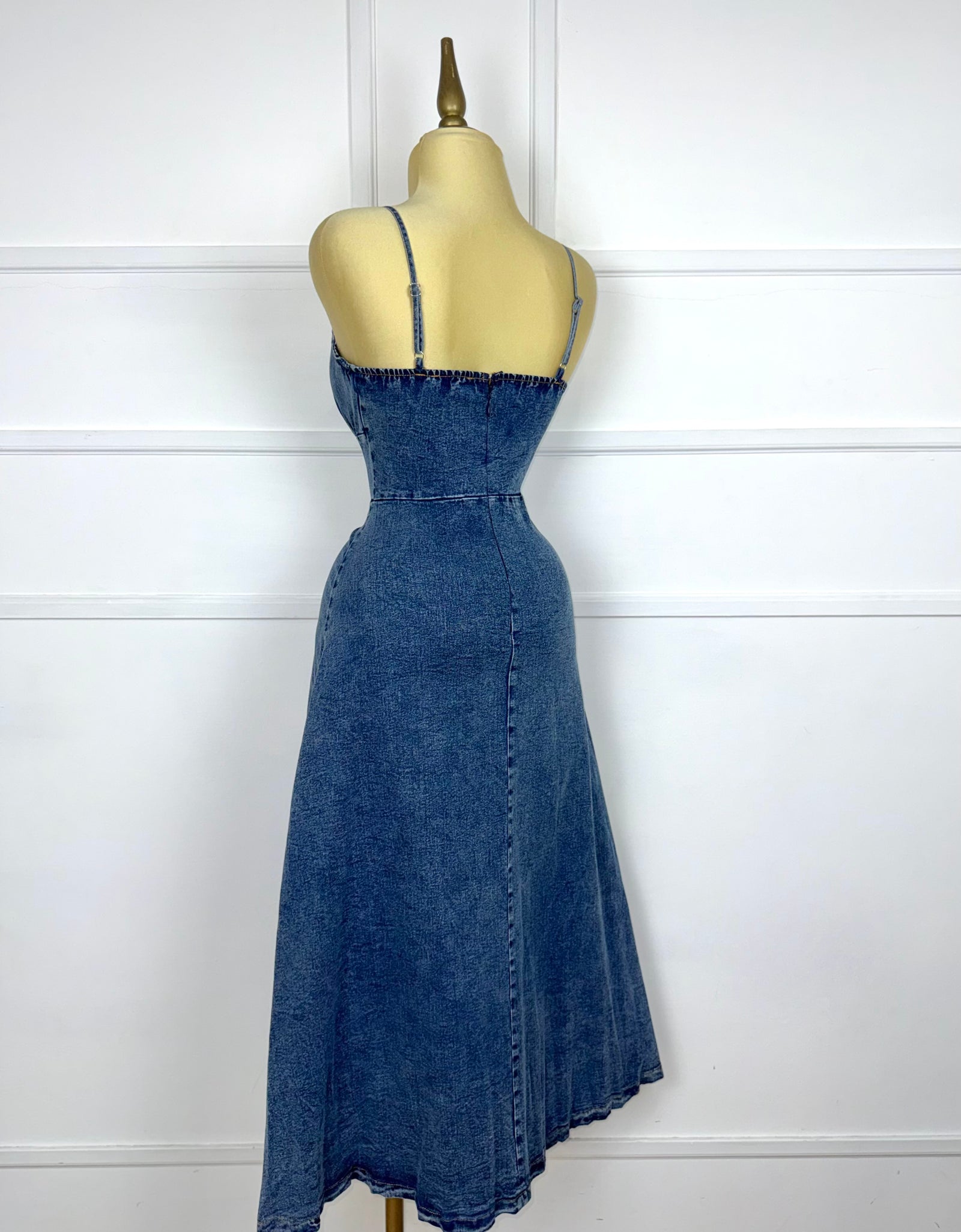 Vestido midi de mezclilla