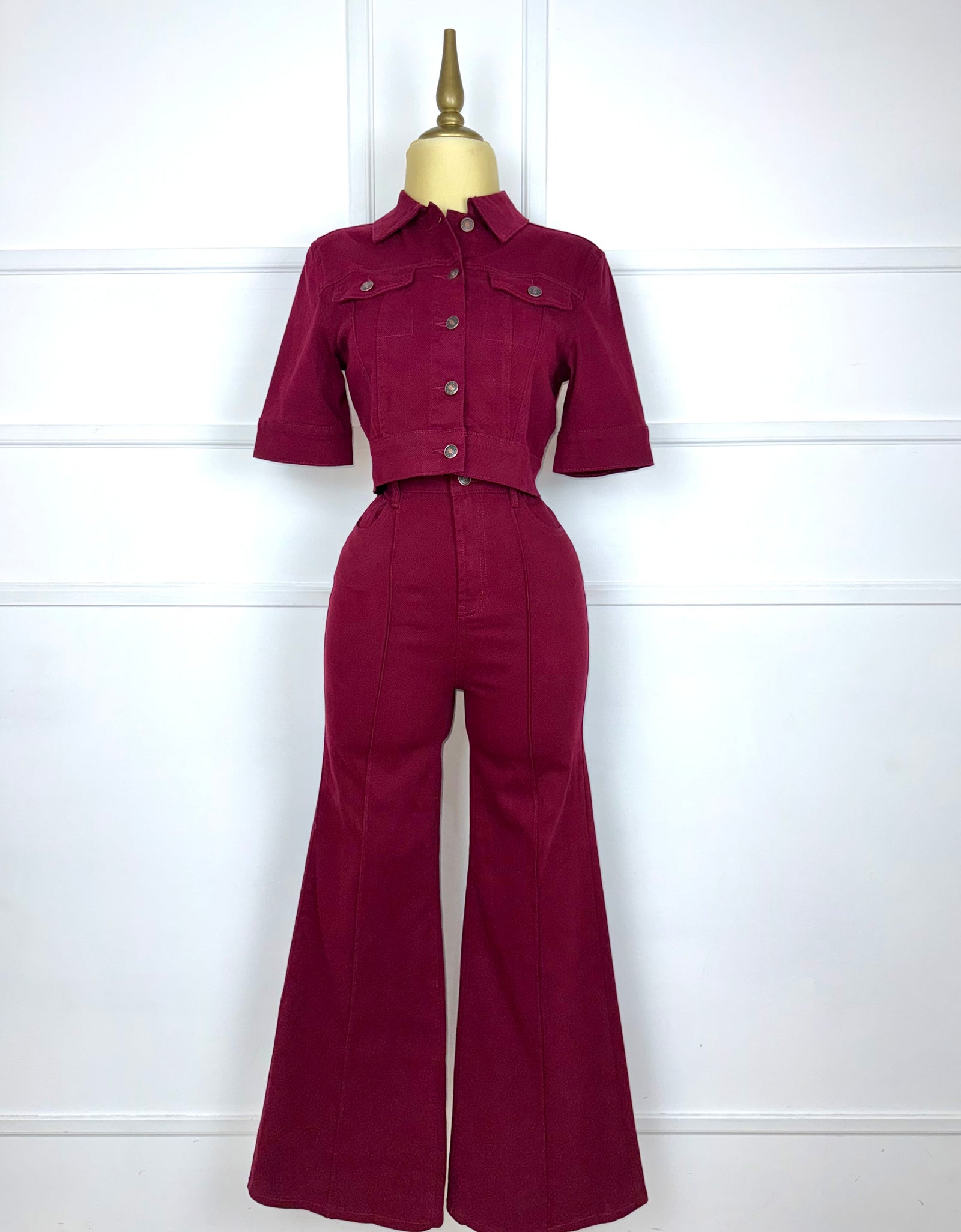 Set tinto liso tipo mezclilla