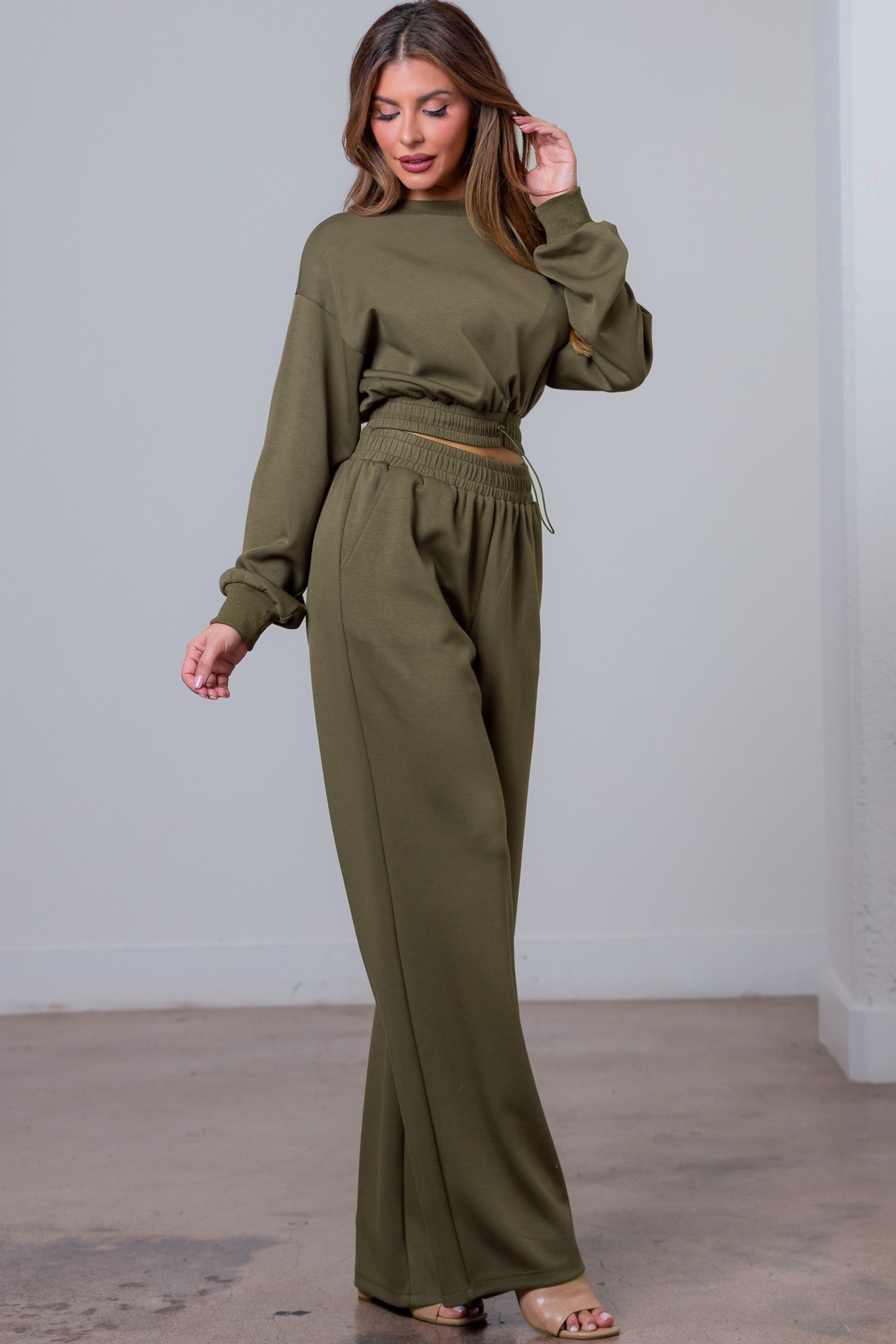 Set tipo pants verde olivo