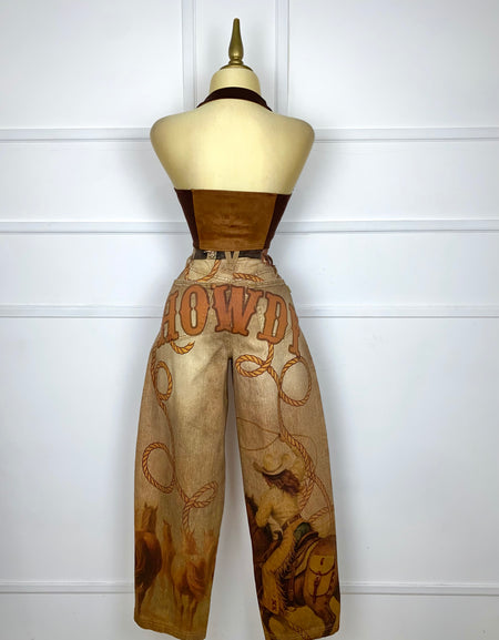 Pantalón café vaquero