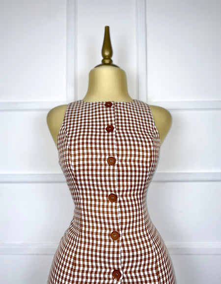 Vestido estampado cuadros