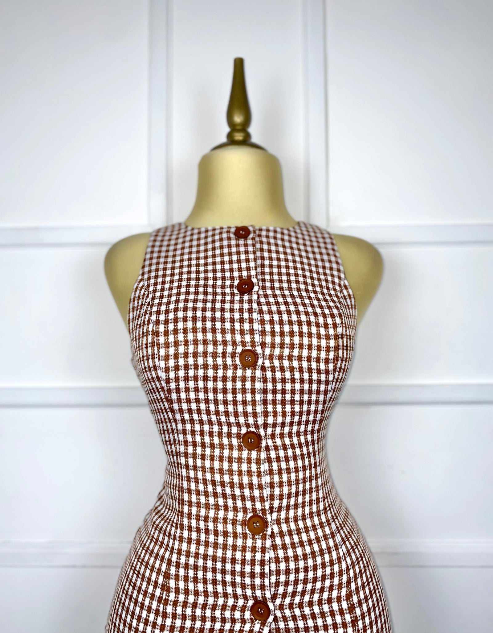 Vestido estampado cuadros