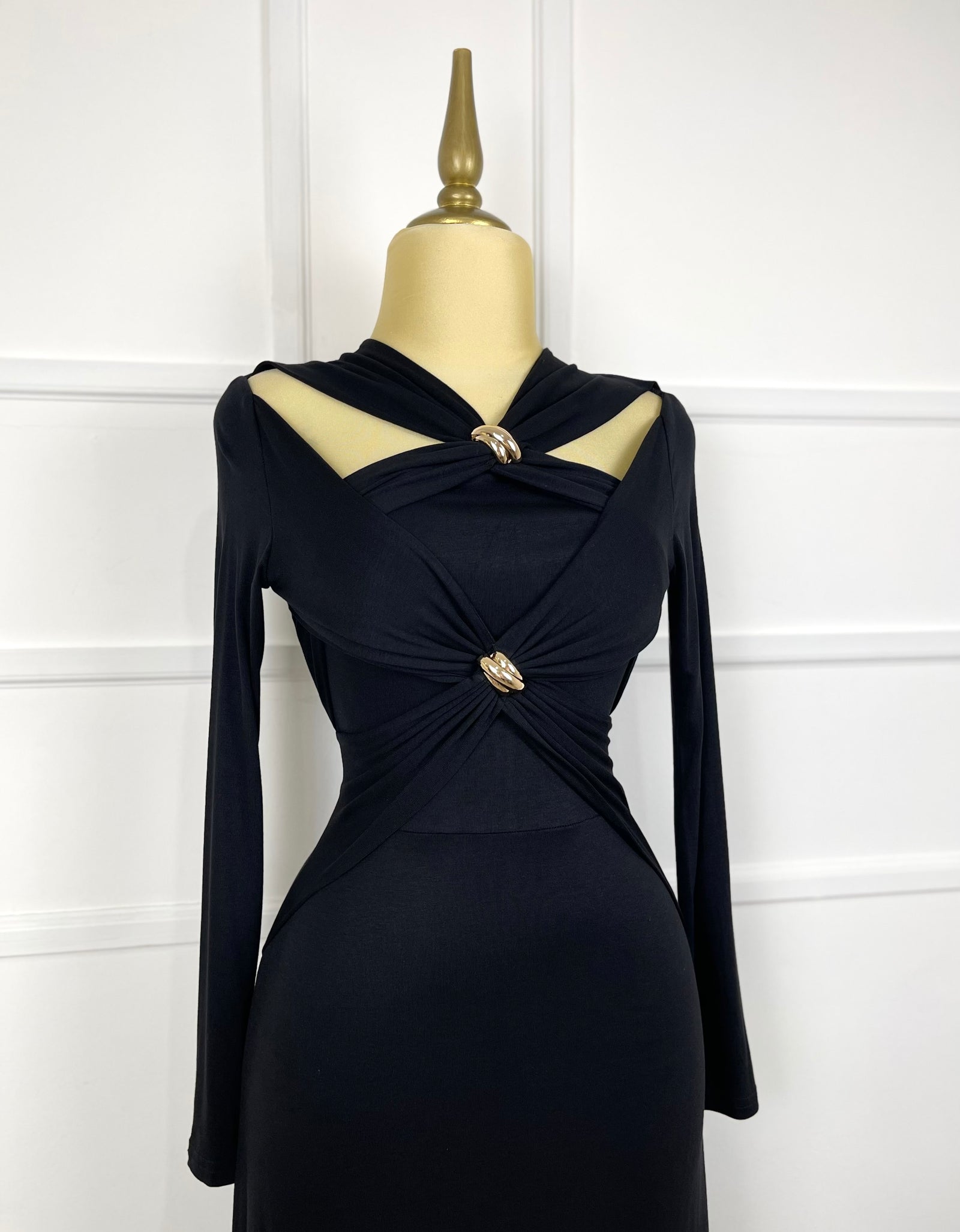 Vestido largo negro