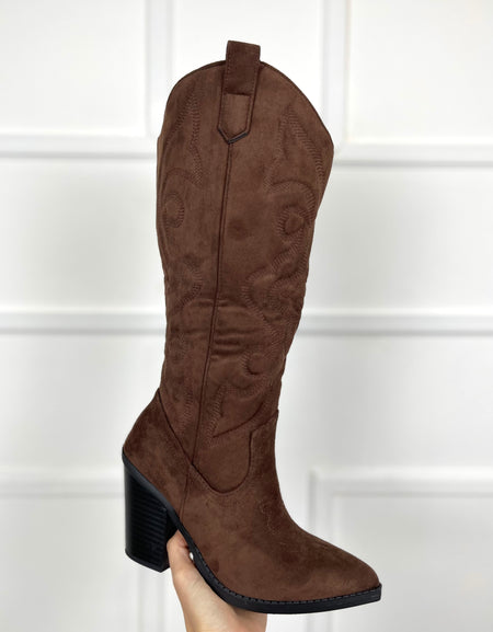 Botas gamuza chocolate
