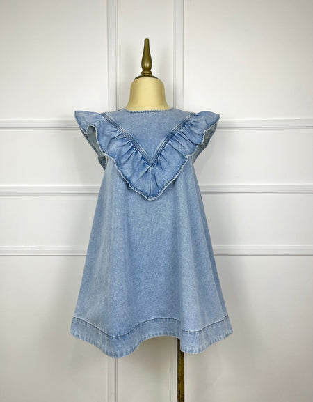 Vestido tipo batita de mezclilla
