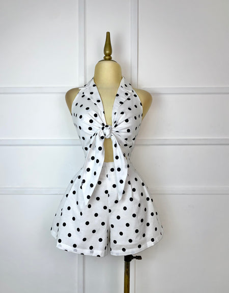 Jumper blanco con lunares