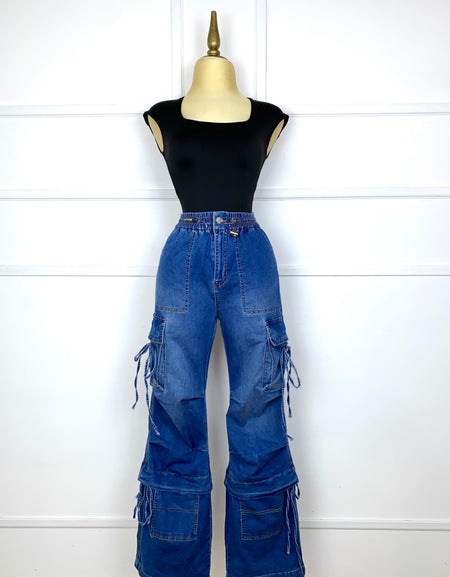 Pantalón mezclilla cargo