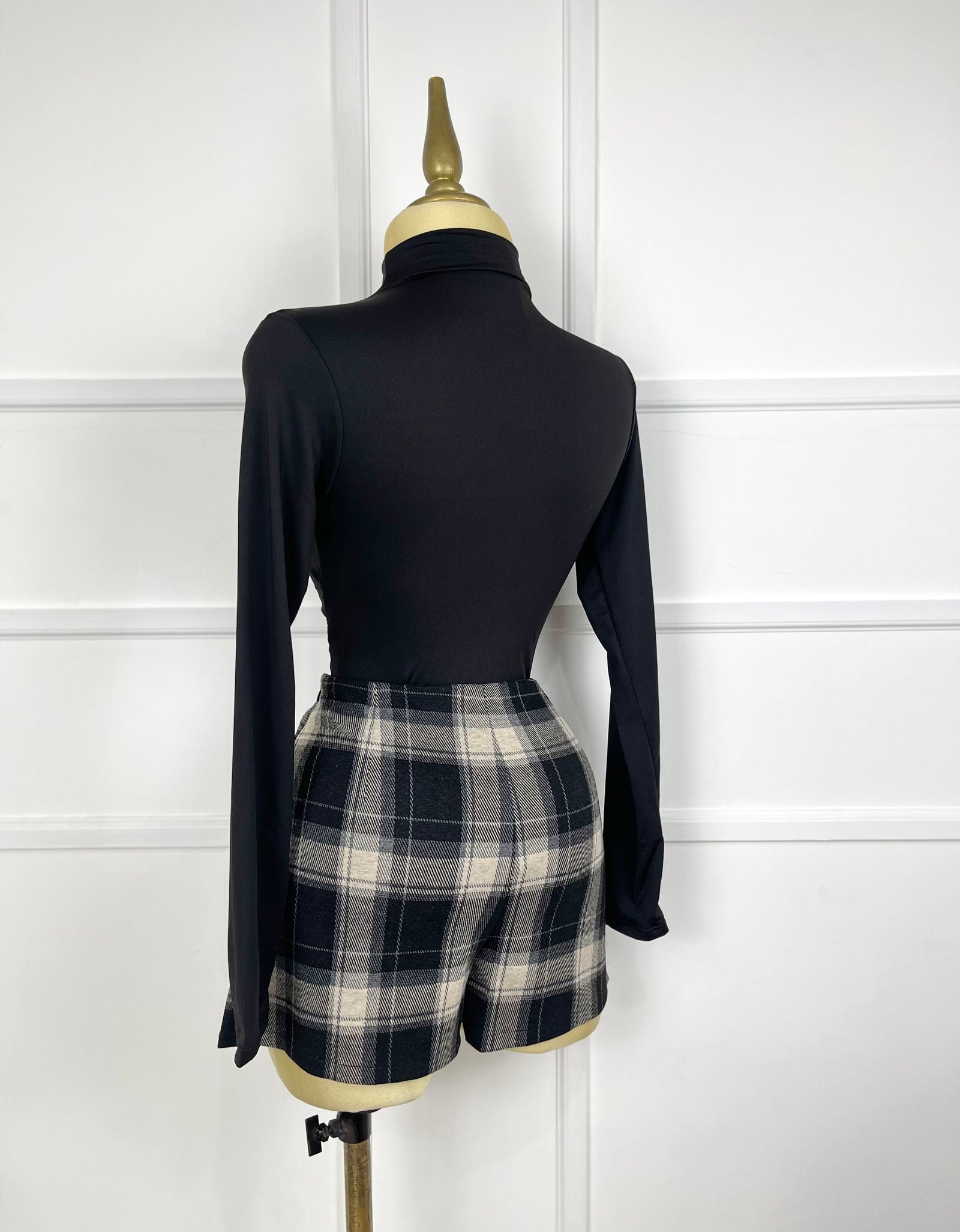 Short falda de cuadros