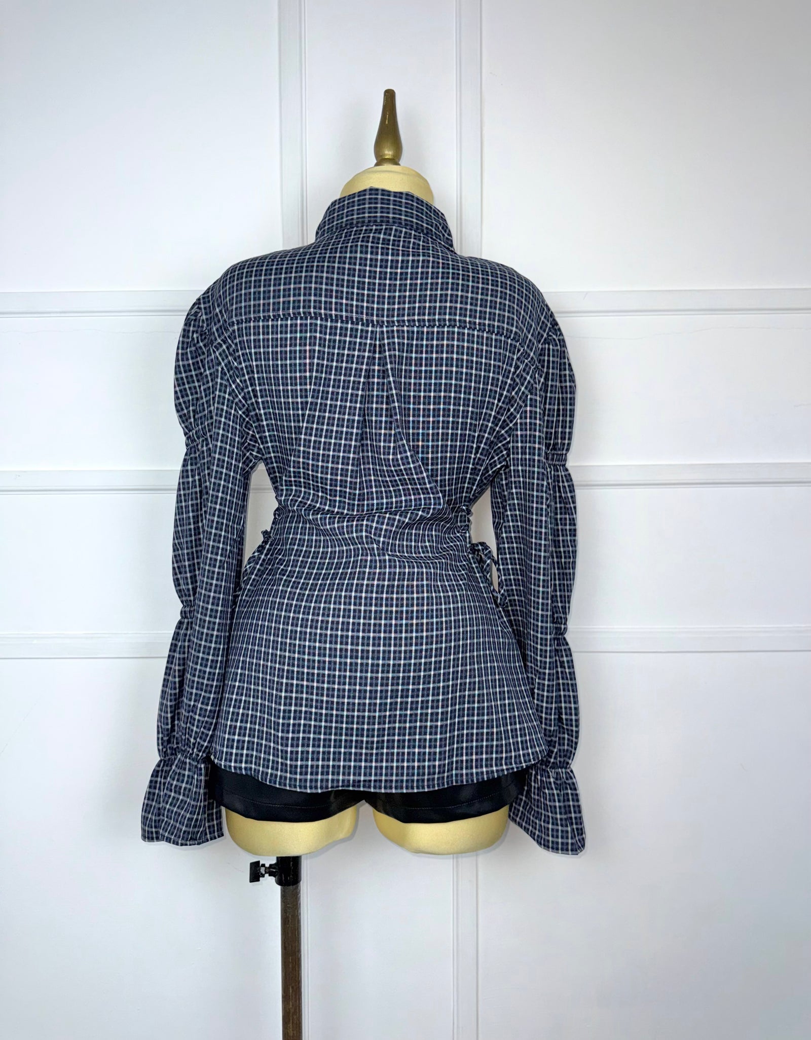 Camisa cuadros con cordones