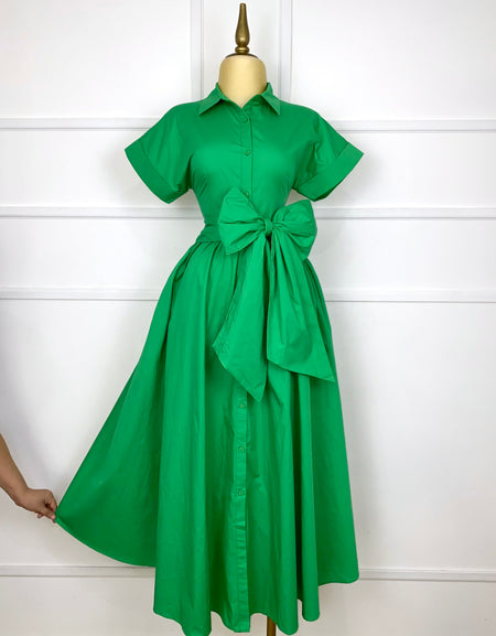 Vestido verde con botones