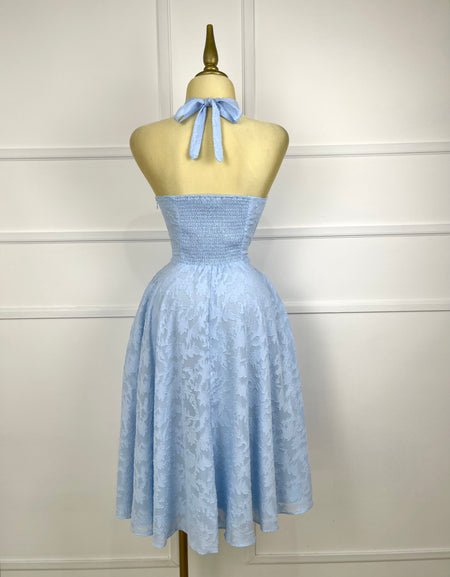 Vestido azul con textura