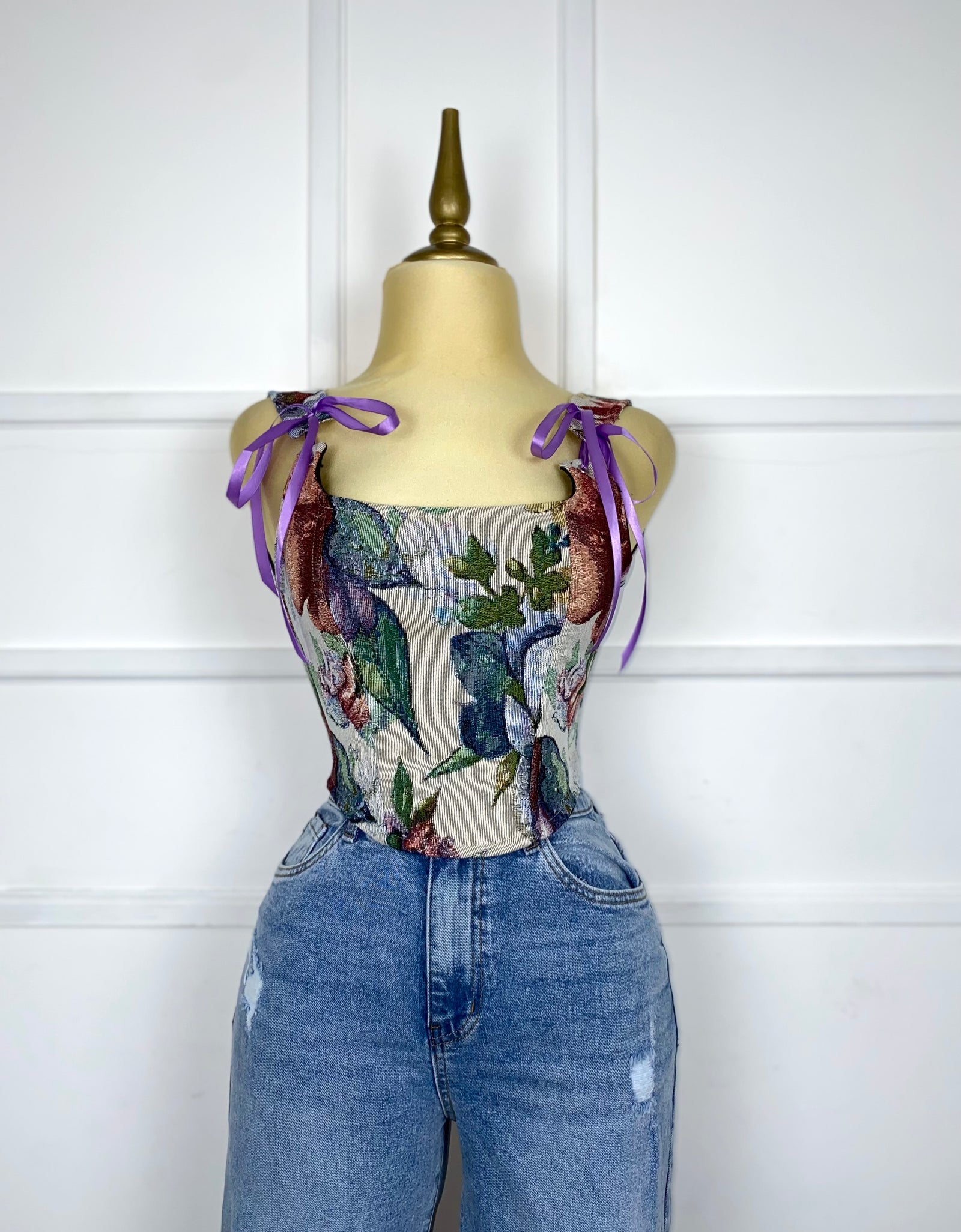 Corset estampado de flores