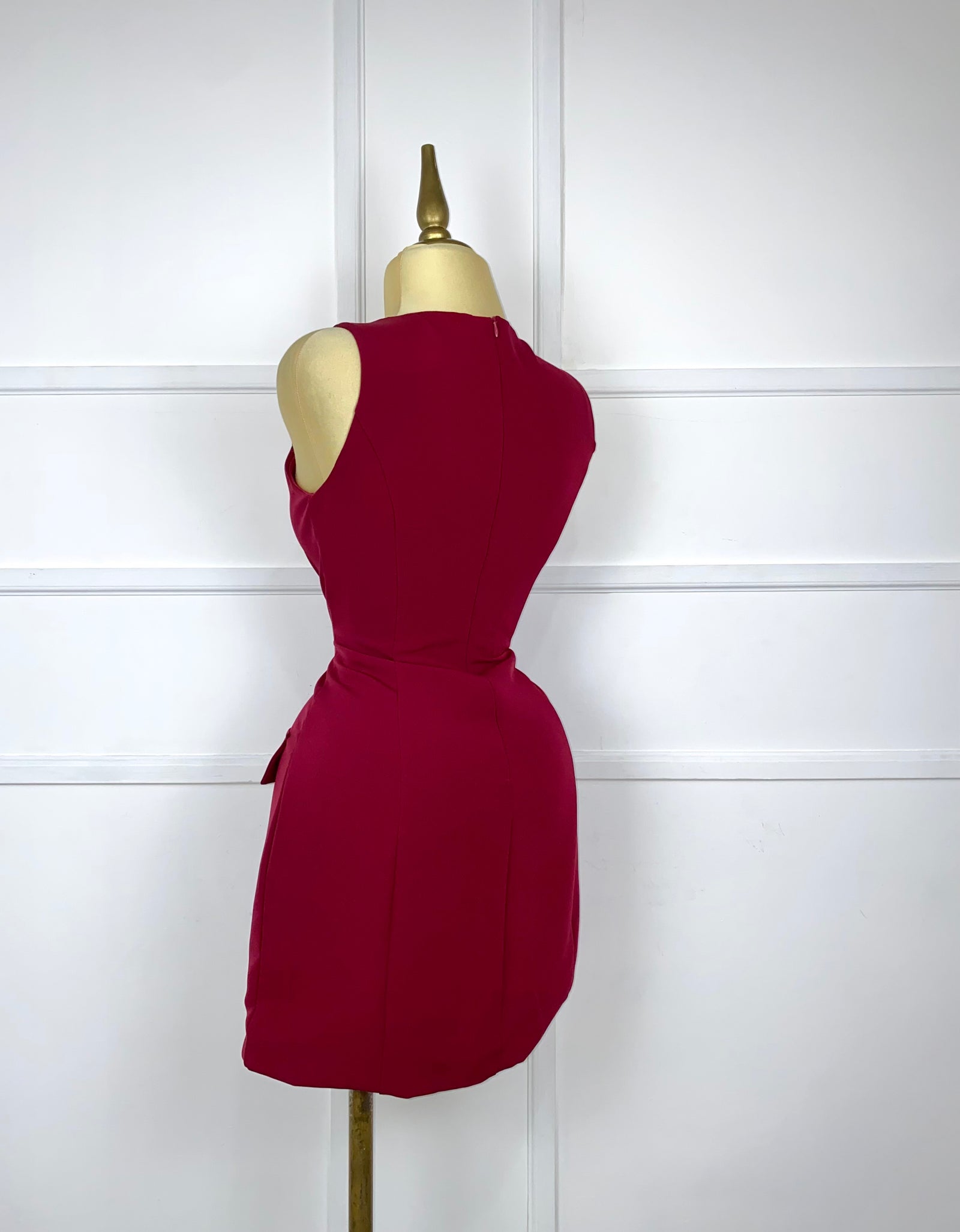 Vestido tinto liso