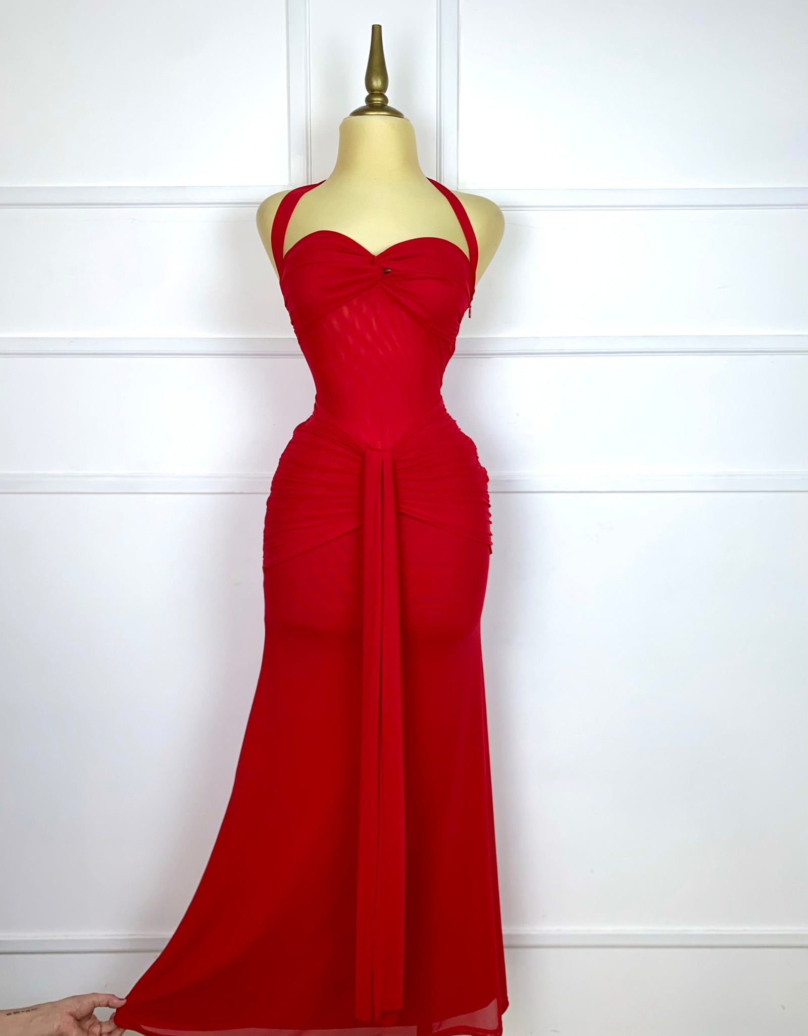 Vestido rojo largo