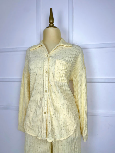 Set amarillo textura con pedrería