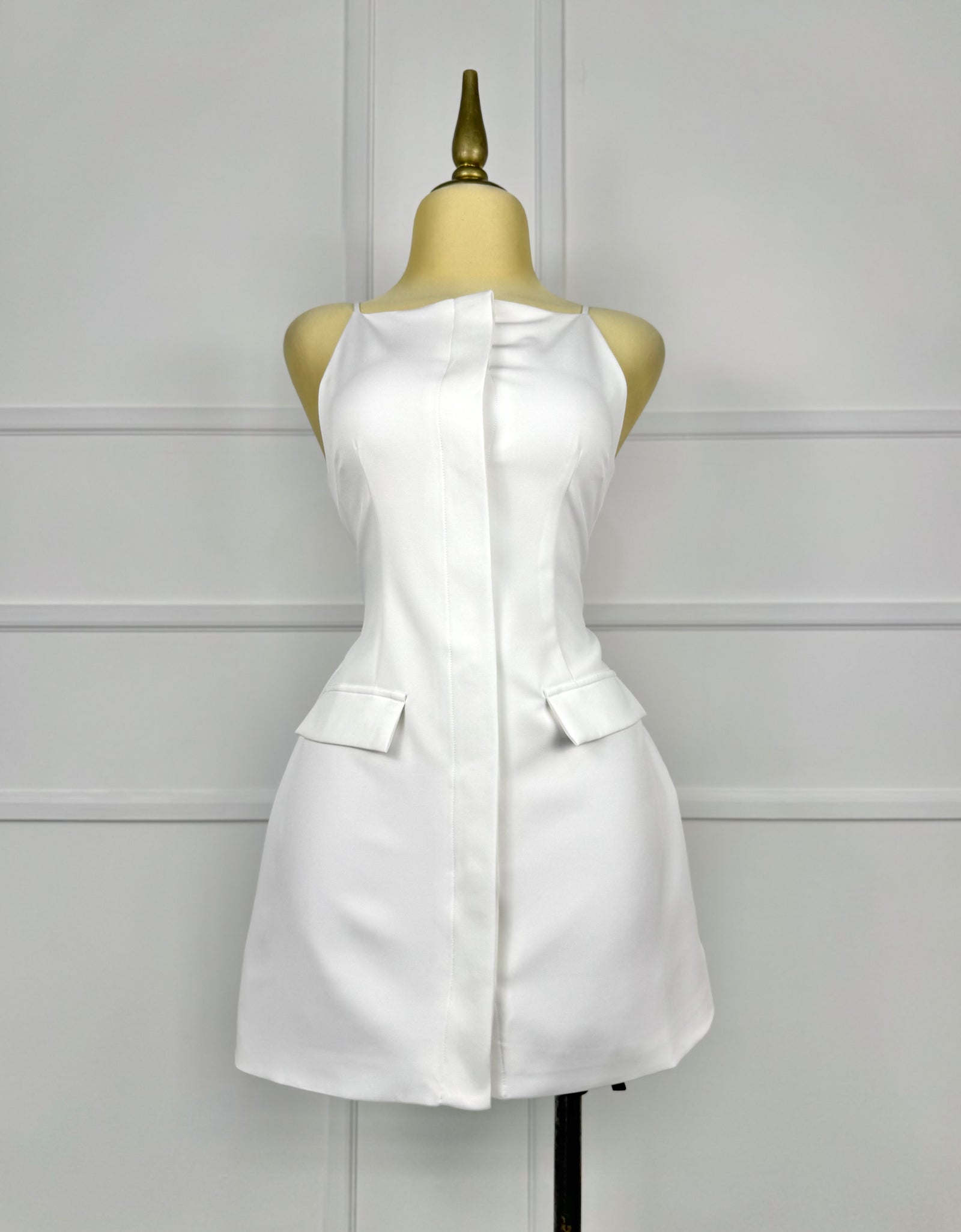 Vestido corto blanco