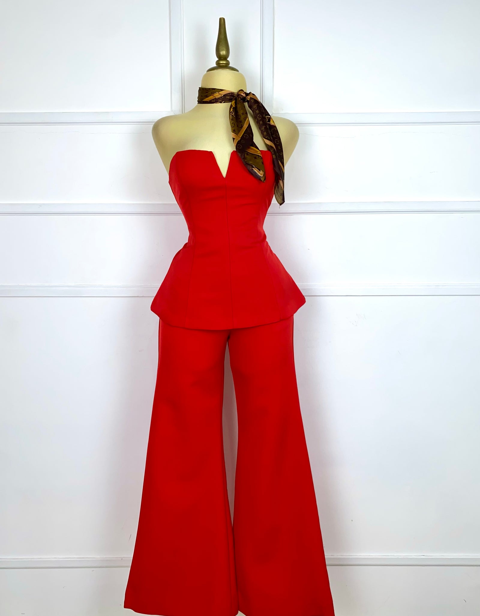 Set rojo tomate liso
