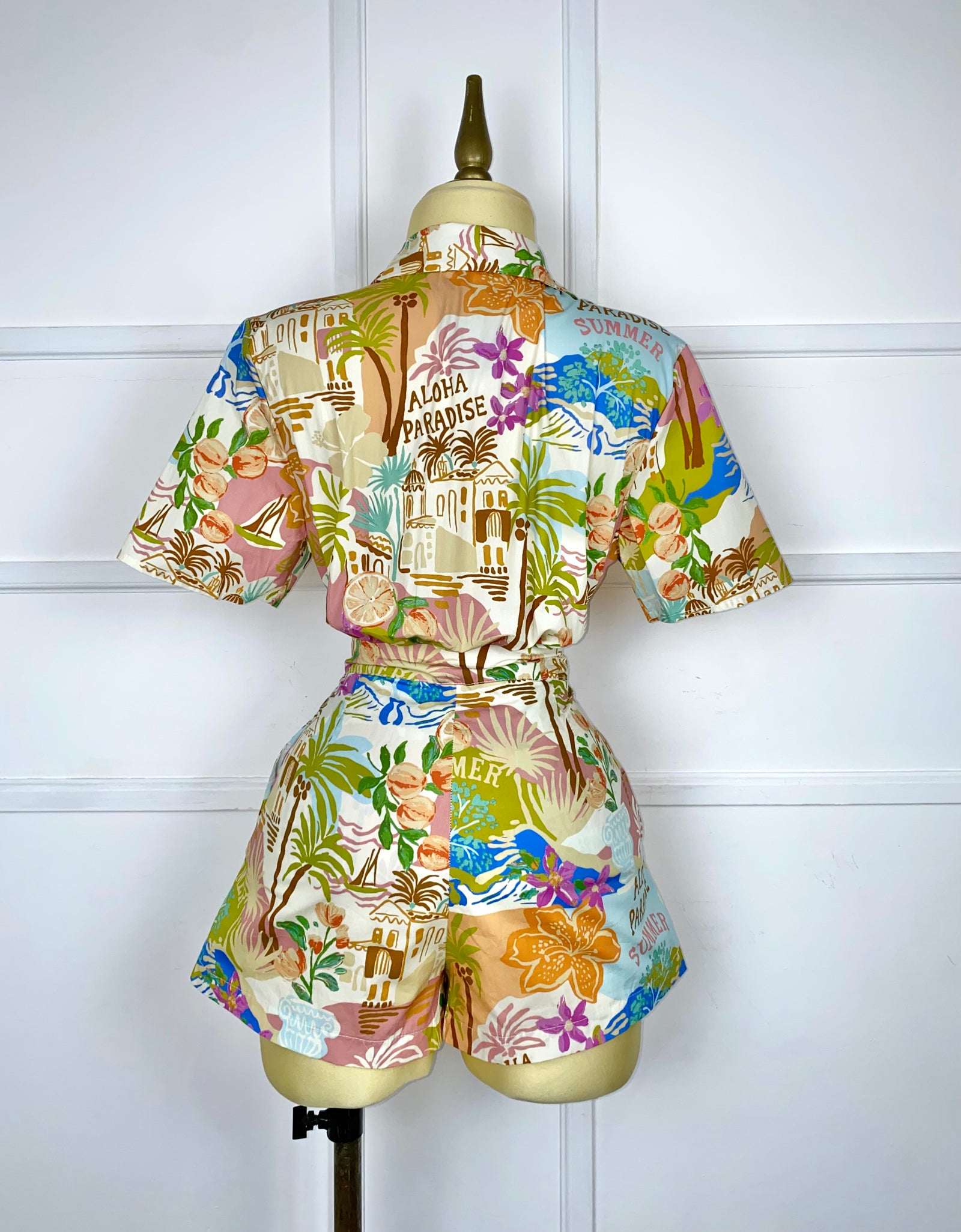 Set estampado camisa y short