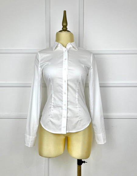 Camisa blanca manga larga