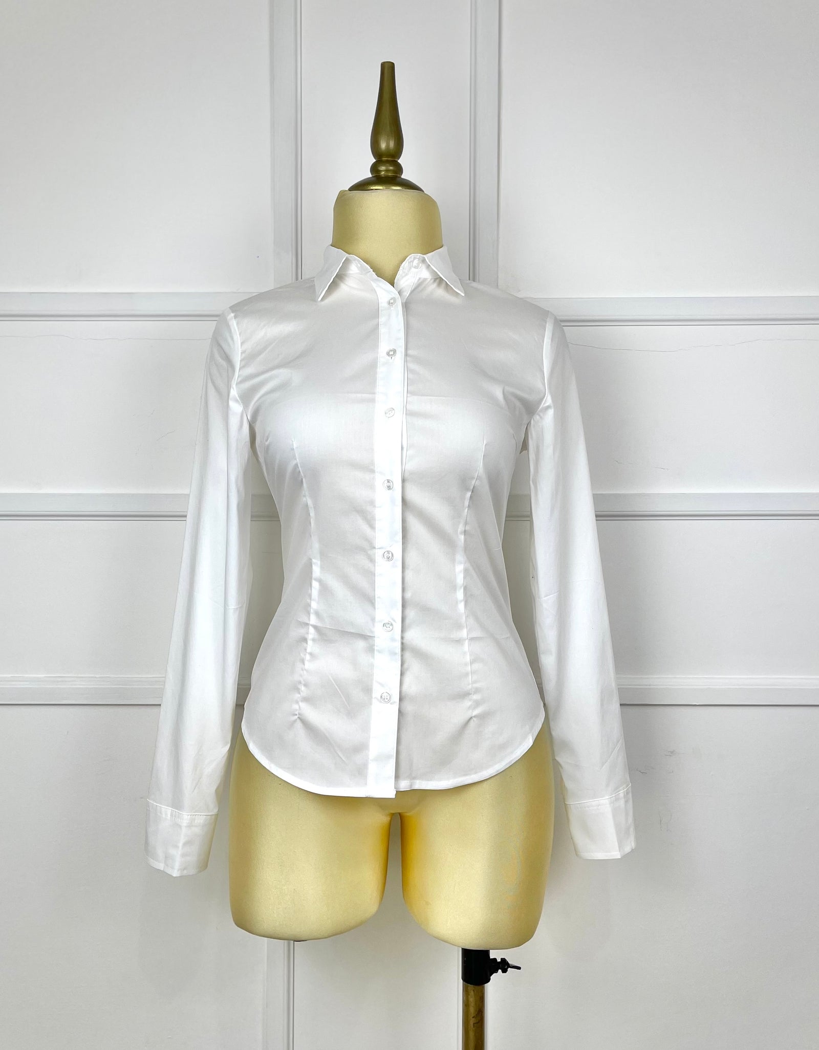 Camisa blanca manga larga