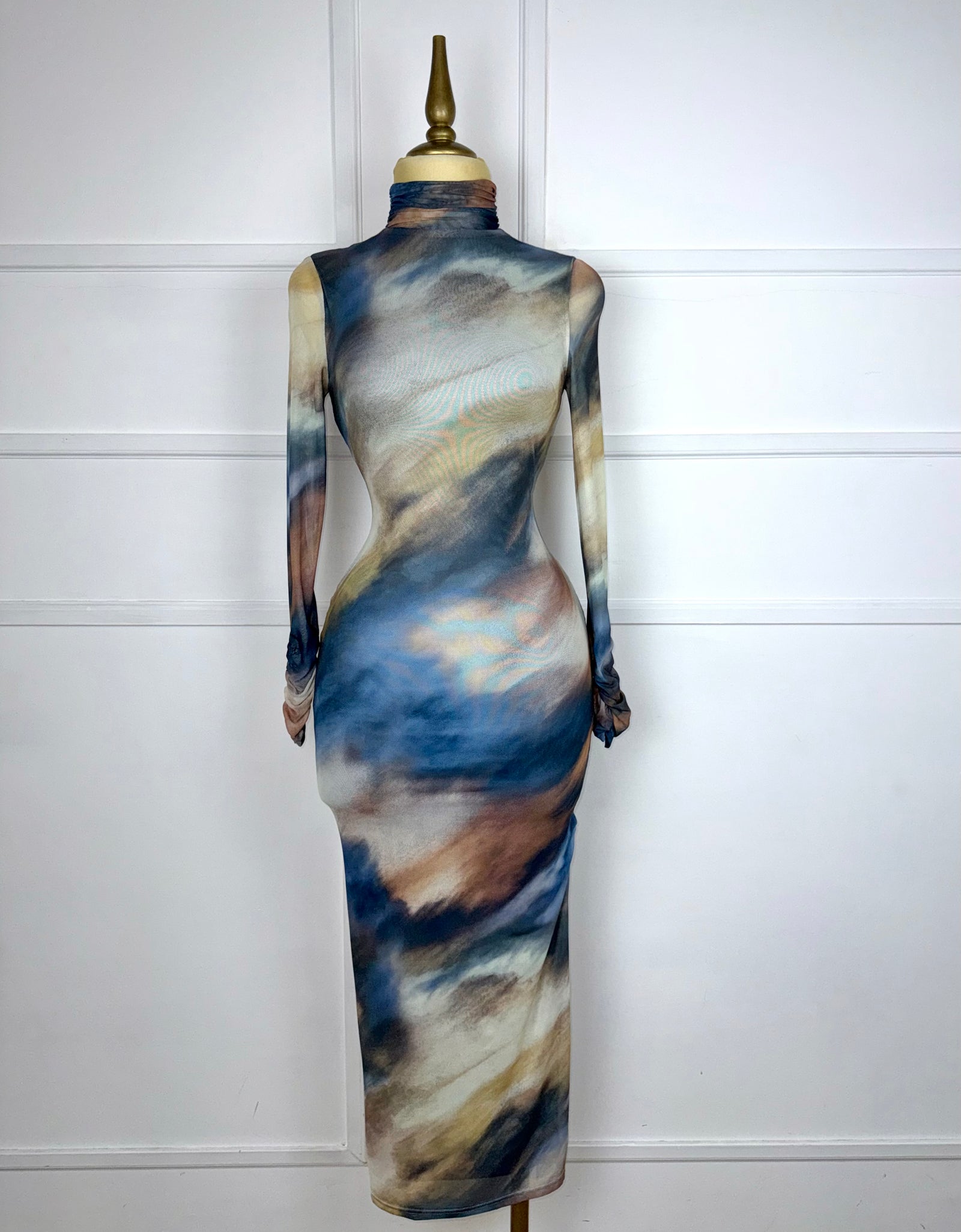 Vestido midi estampado