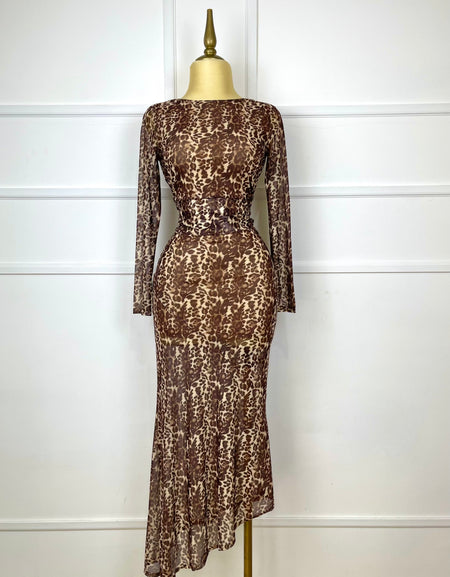 Set animal print asimétrico