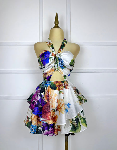 Jumper blanco estampado flores