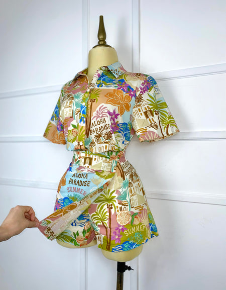 Set estampado camisa y short
