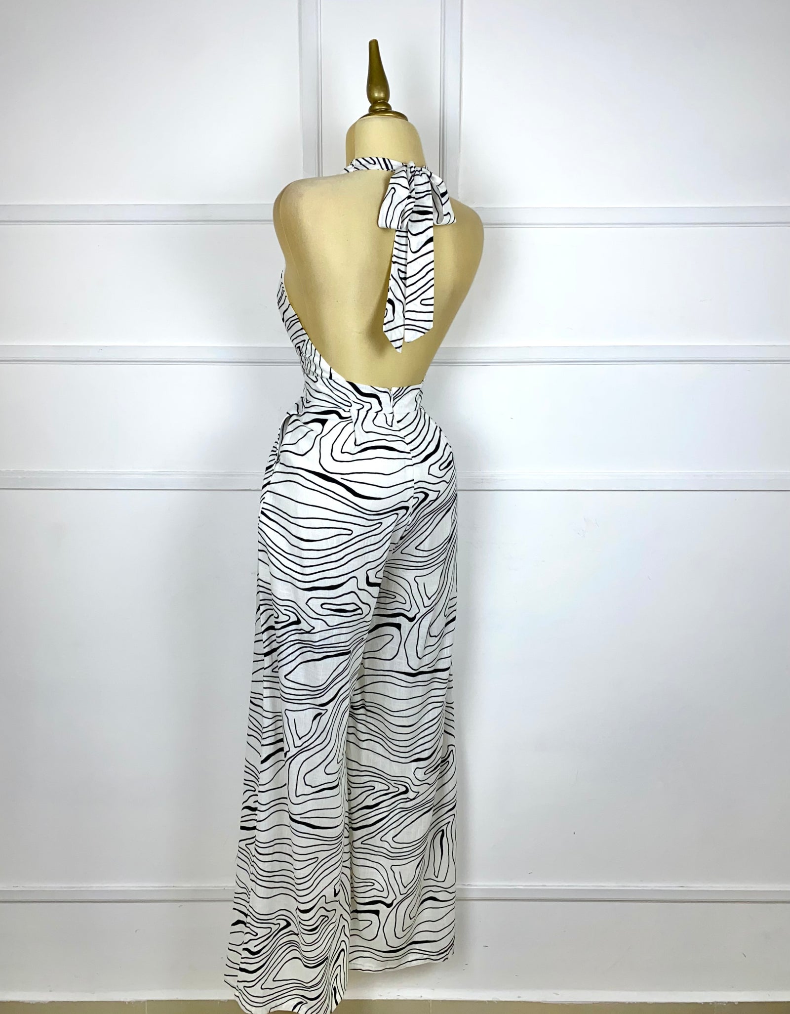 Palazzo estampado zebra tipo lino