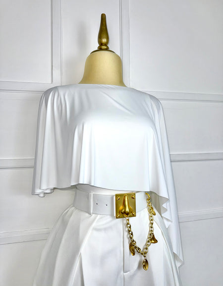Pantalón blanco con cinto