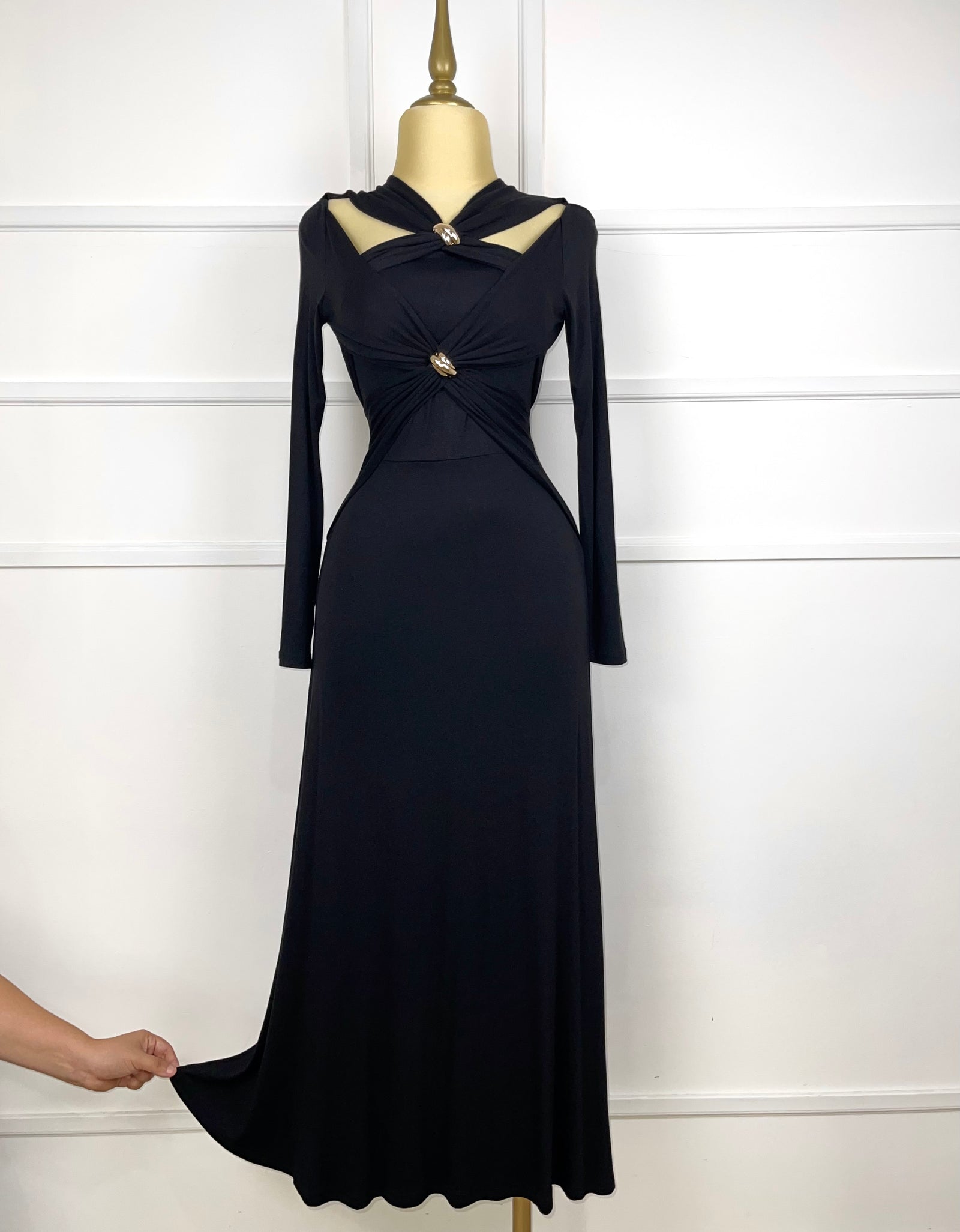 Vestido largo negro