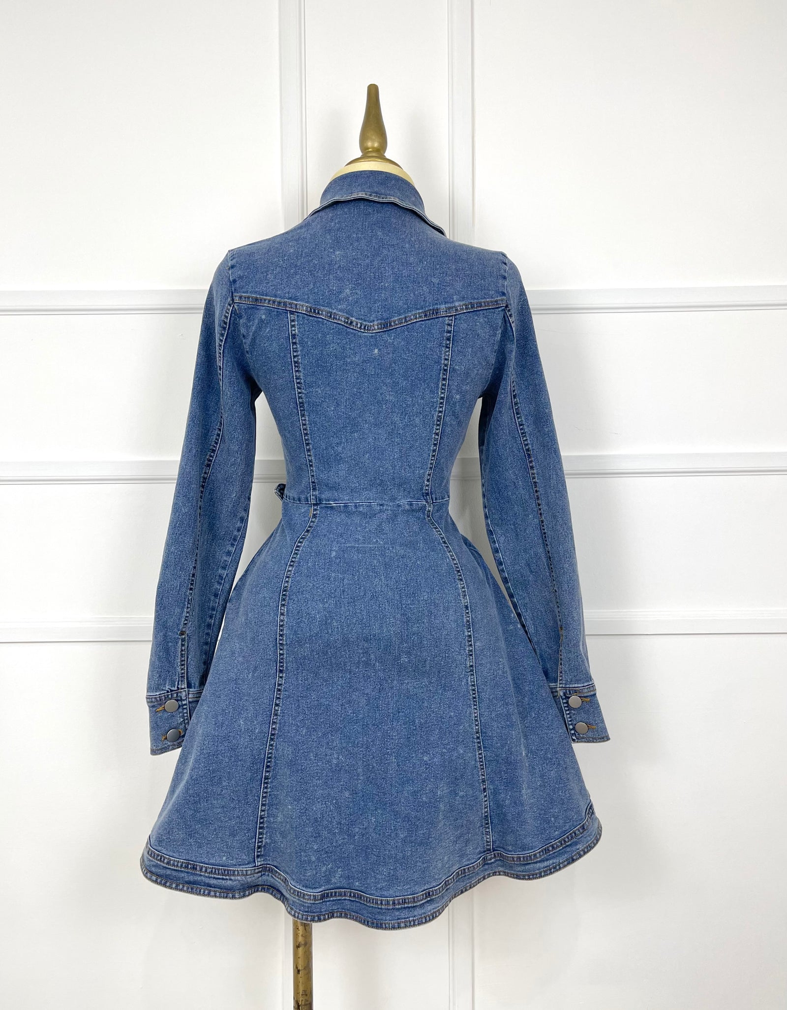 Vestido de mezclilla manga larga