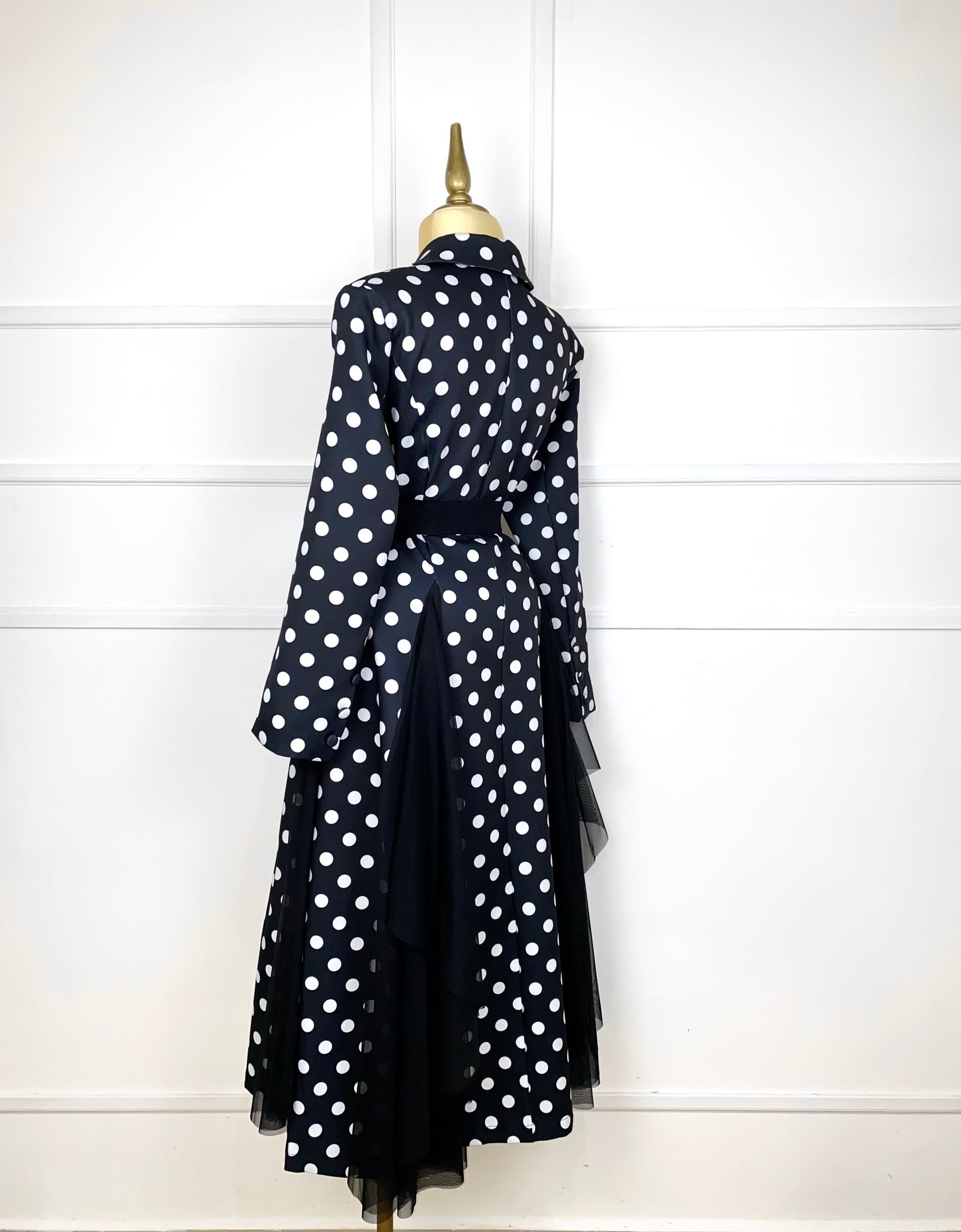 Vestido polka dots con cinto
