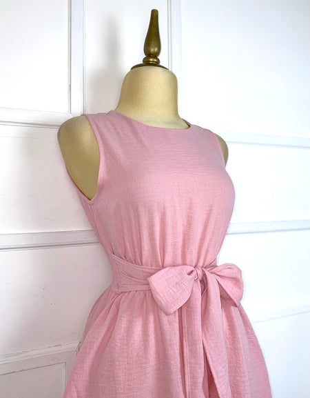 Jumper rosa con listón