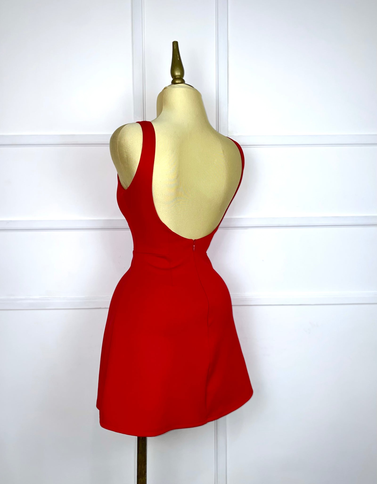 Vestido rojo liso