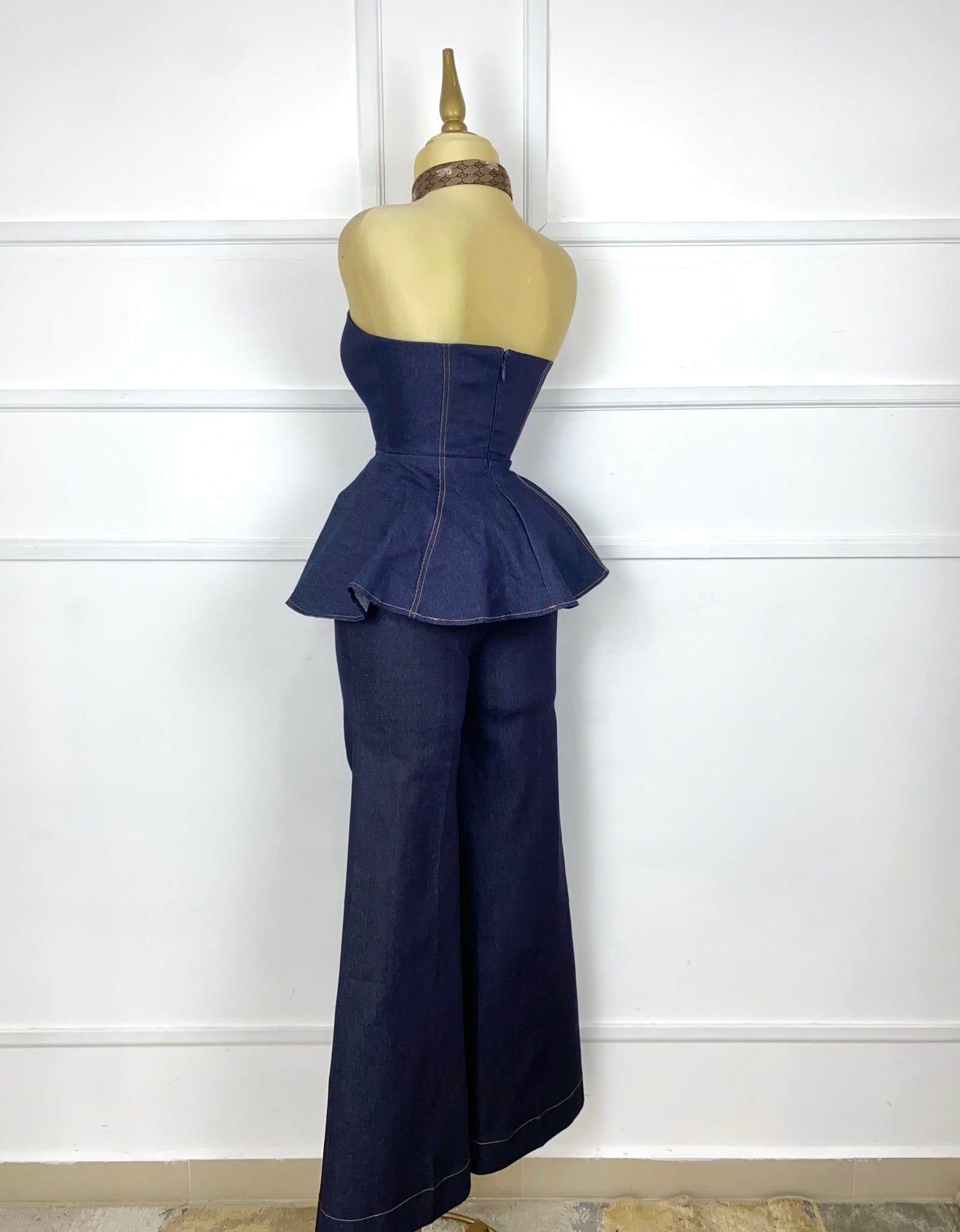 Set de mezclilla strapless
