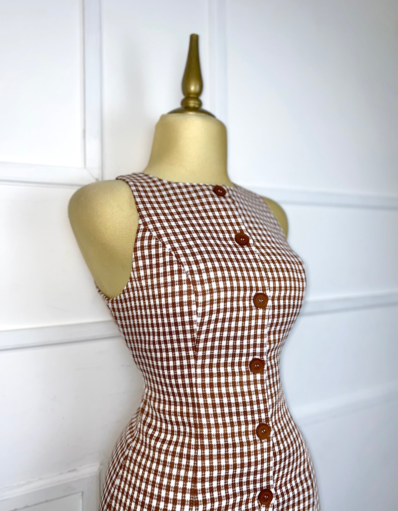 Vestido estampado cuadros