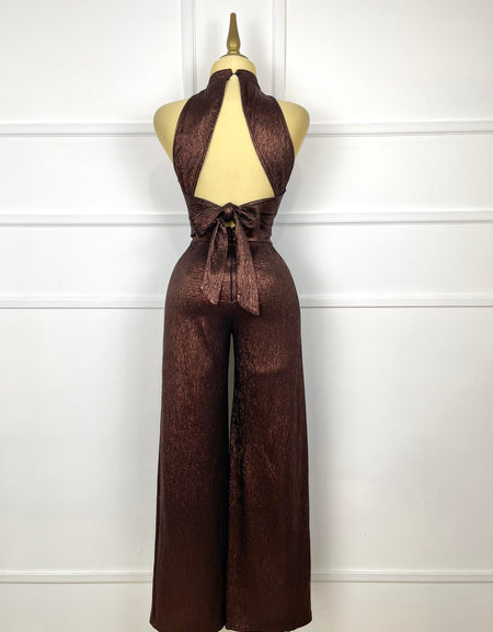 Set cobrizo con textura