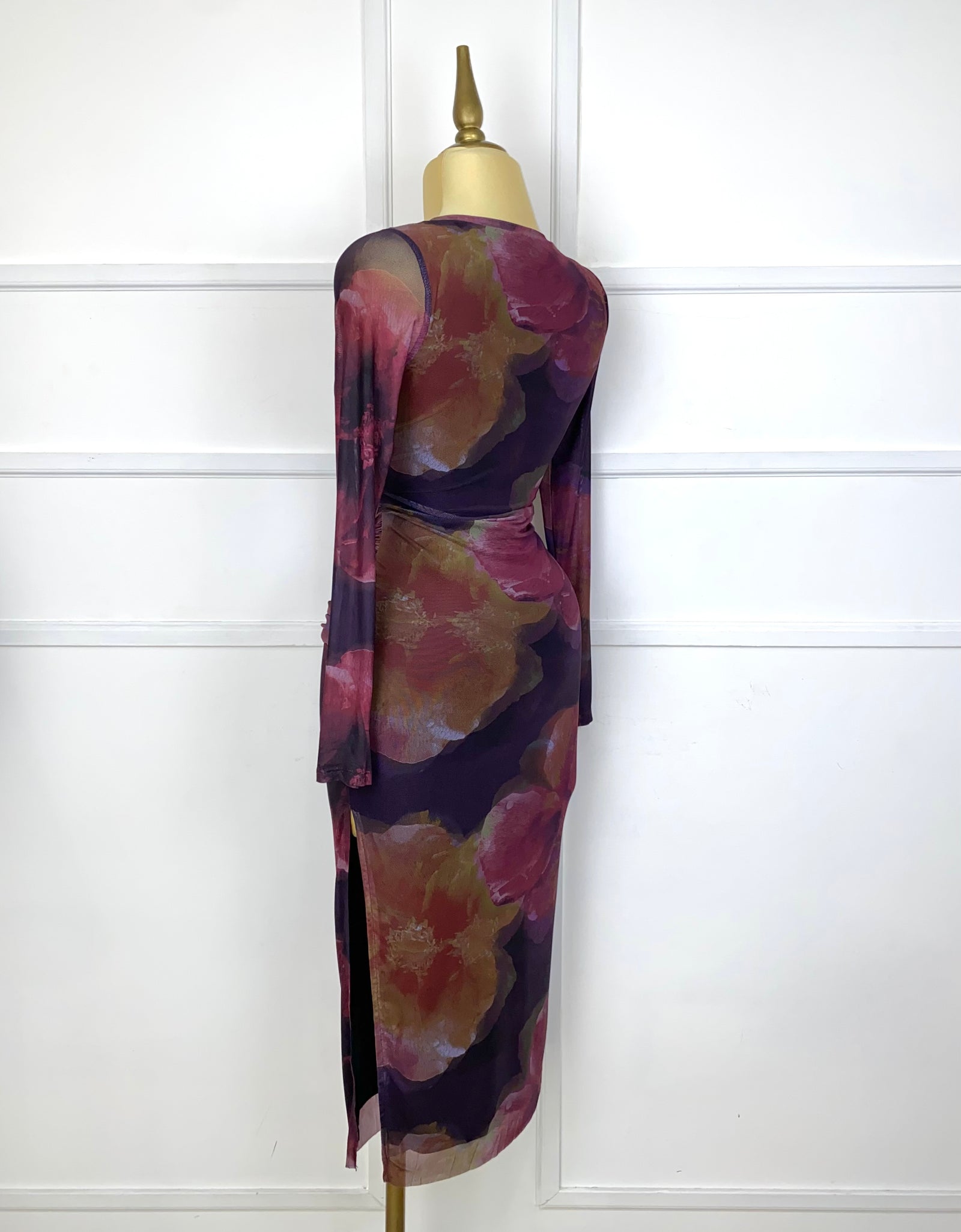 Vestido mesh estampado