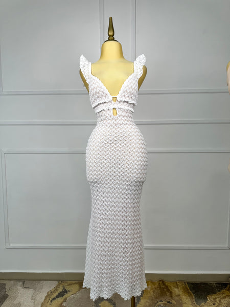 Vestido blanco de encaje