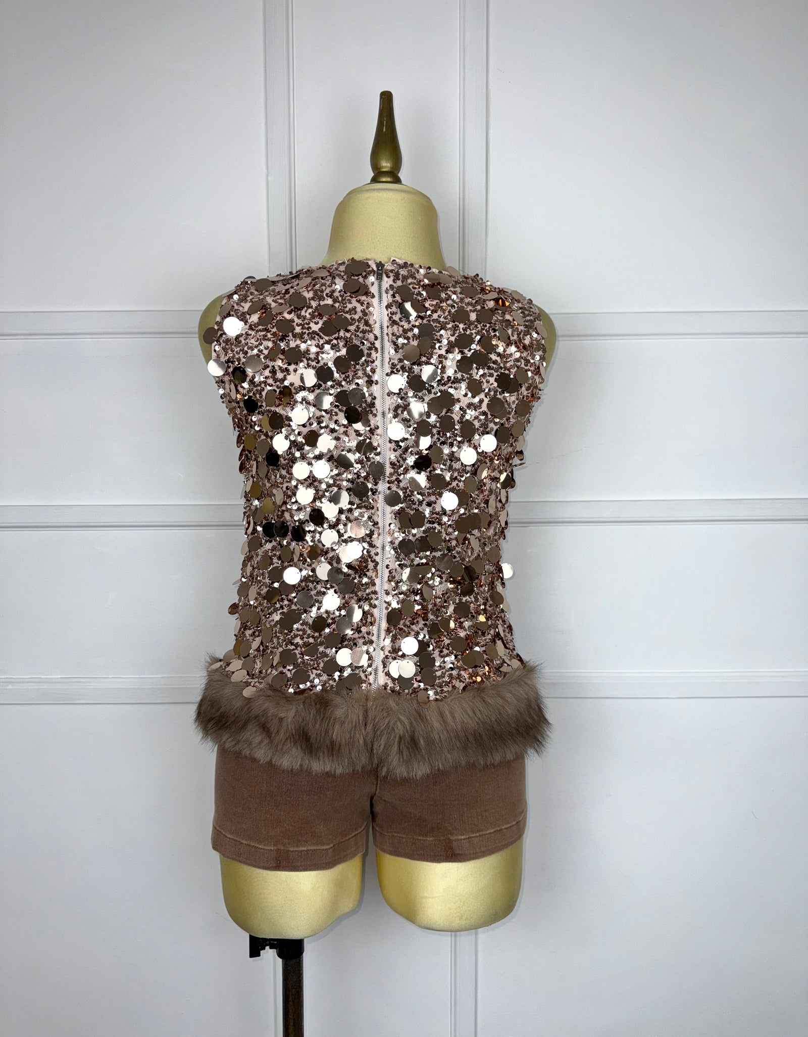 Blusa lentejuelas con peluche (2 colores)