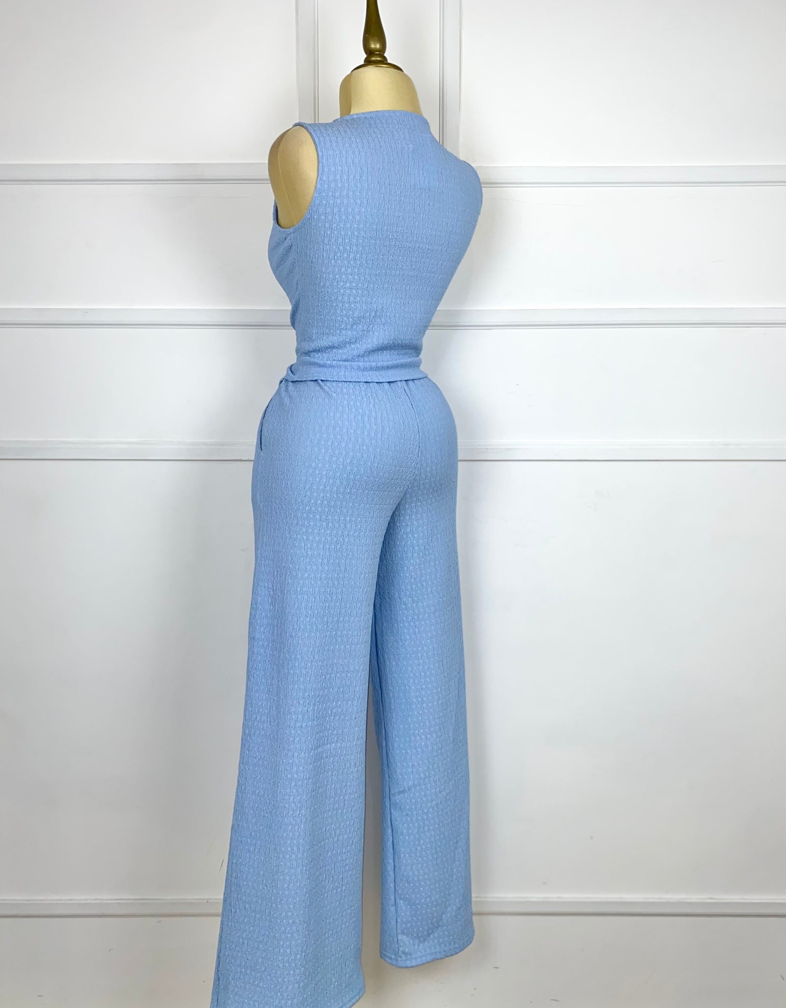 Set azul con textura