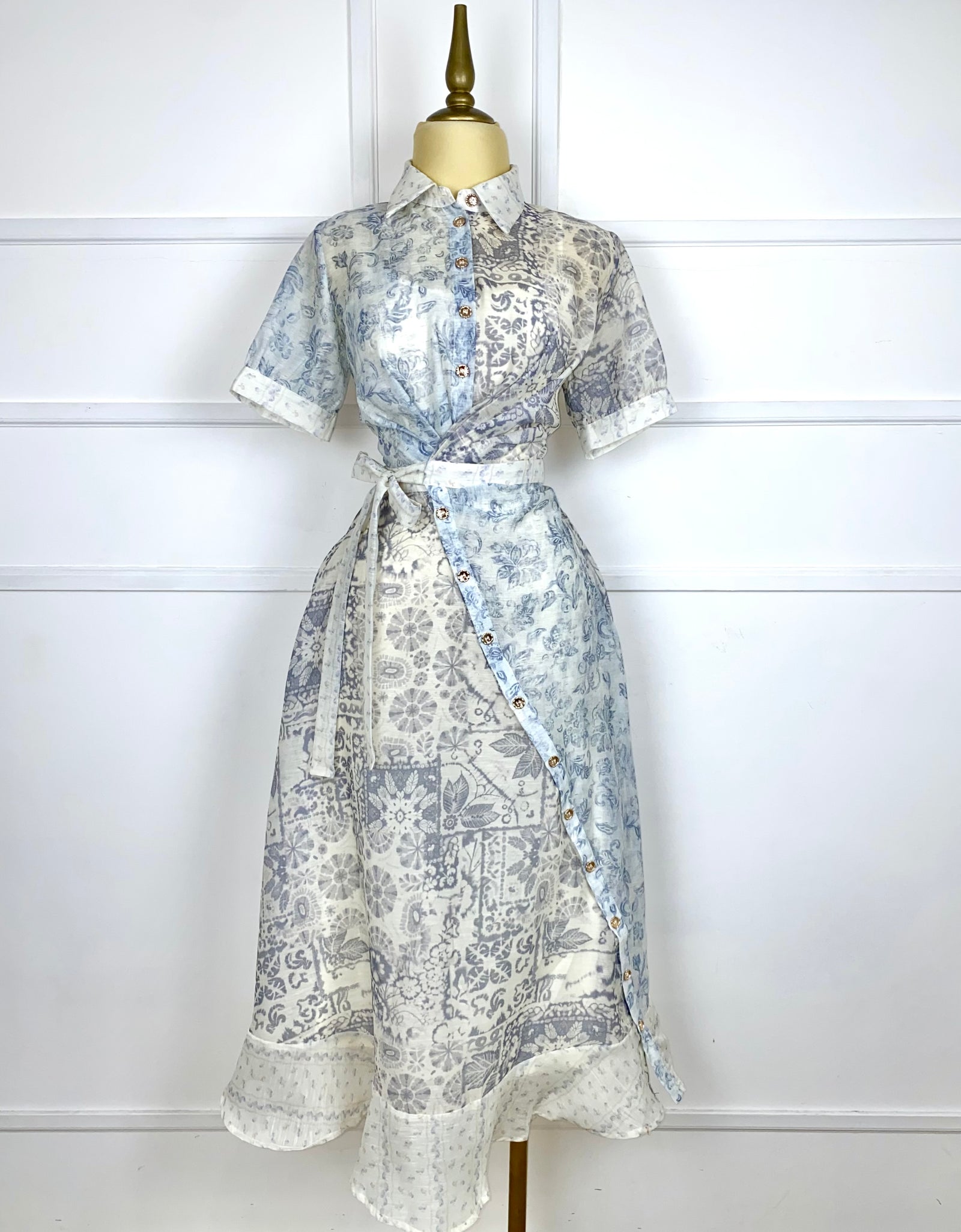 Vestido midi estampado