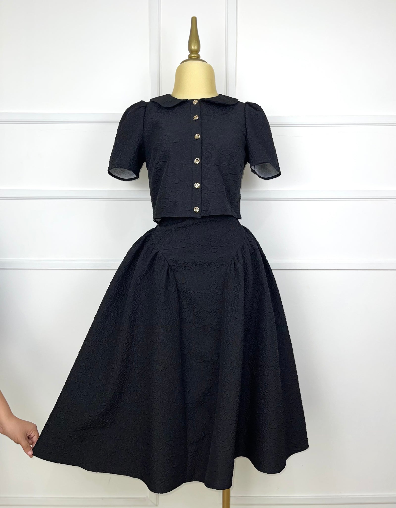 Set negro con textura