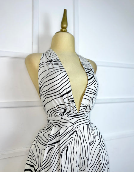 Palazzo estampado zebra tipo lino