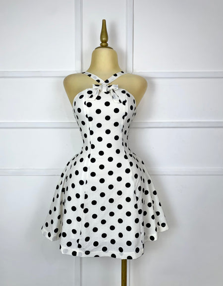 Vestido polka dots corte A