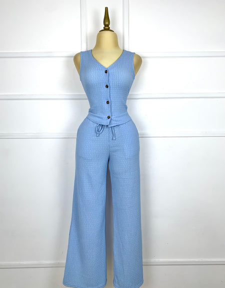 Set azul con textura